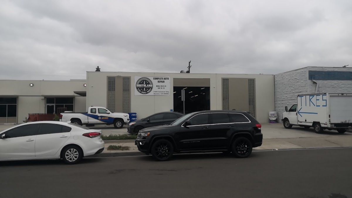 The Southland Automotive & Wholesale Tire building on Industrial Way in Stanton, California
